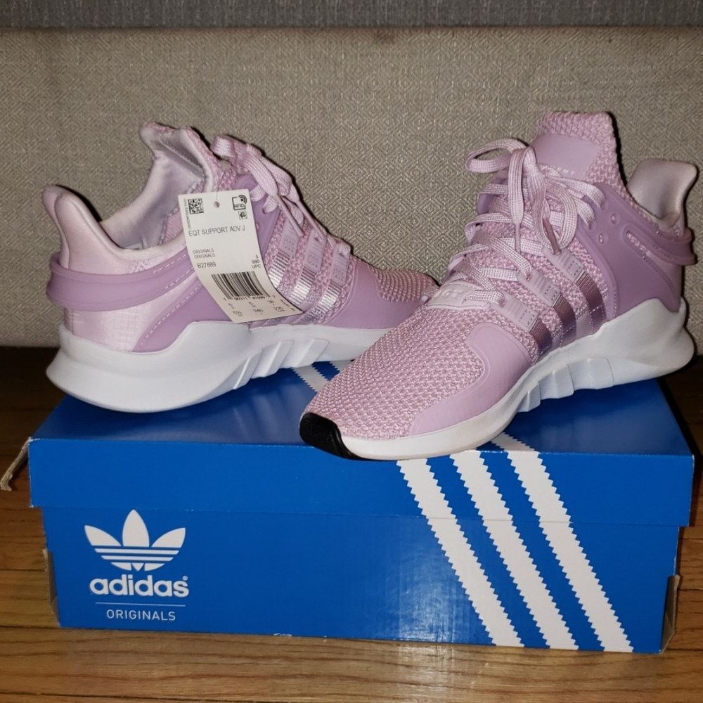 Pink and White Adidas Sneakers